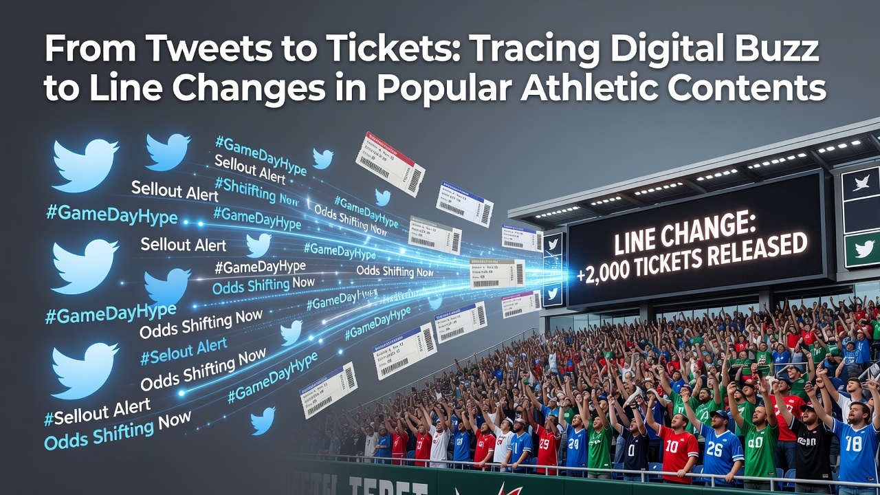 Social media activity influencing sports betting line movements across major athletic events