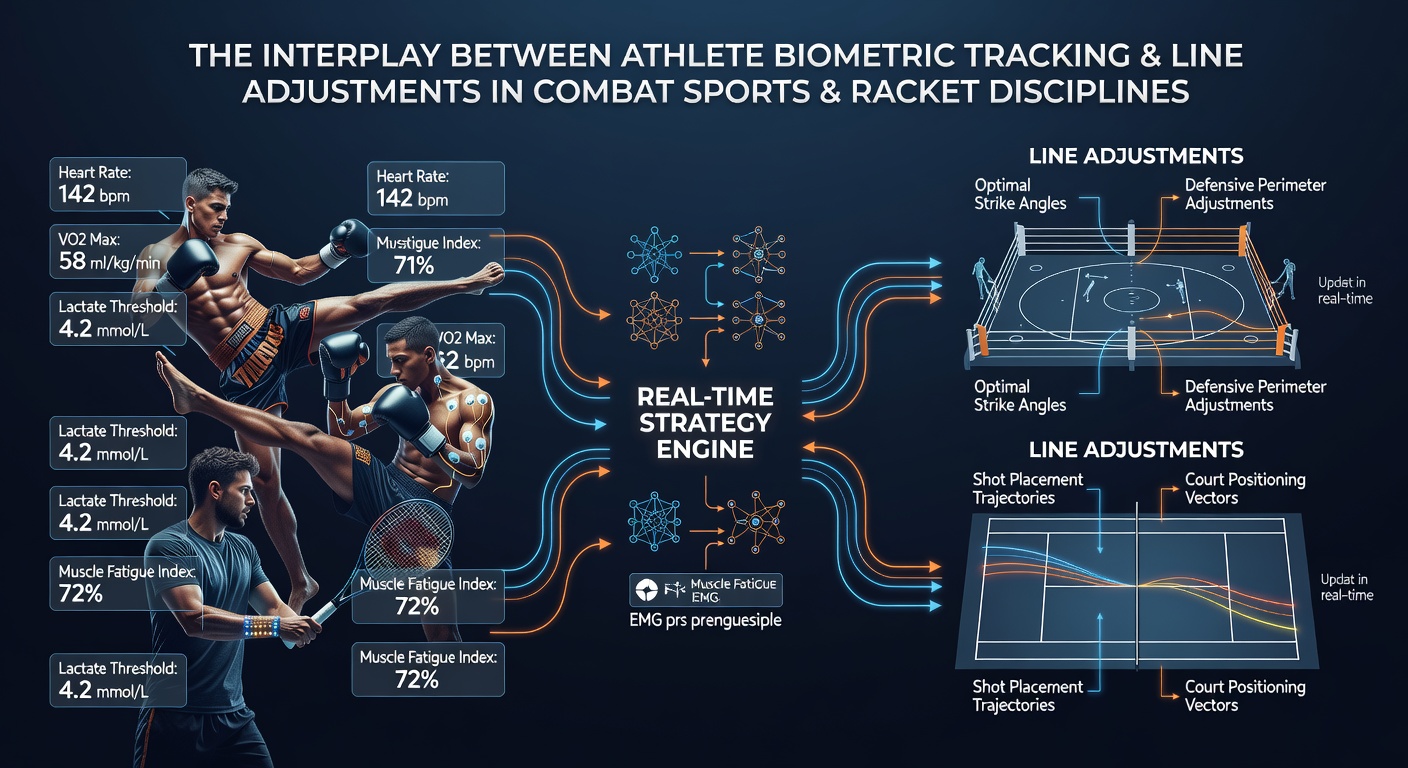 Tennis player reviewing biometric data on a wearable device courtside during a professional match